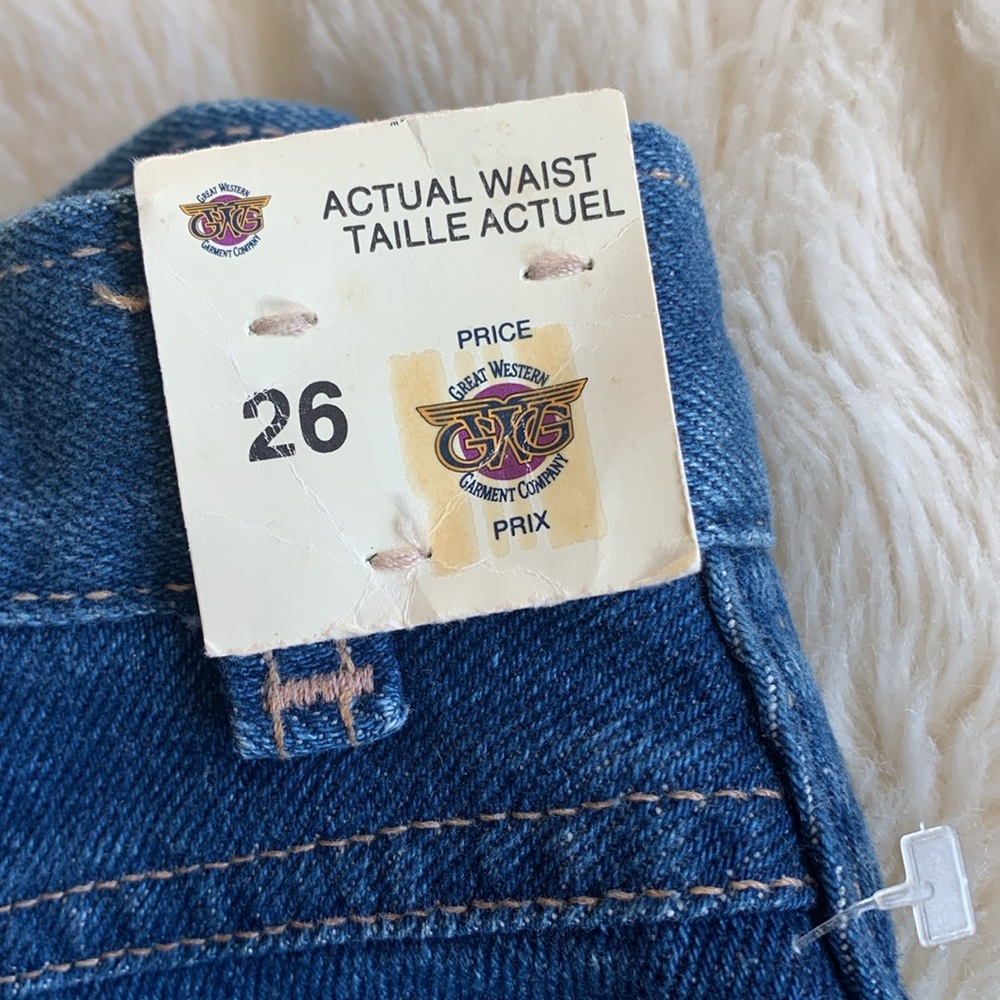 Vintage 80s high rise no pockets GWG femme fit deadstock new 26